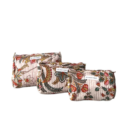 Pastel Garden - Light Pink Pouch