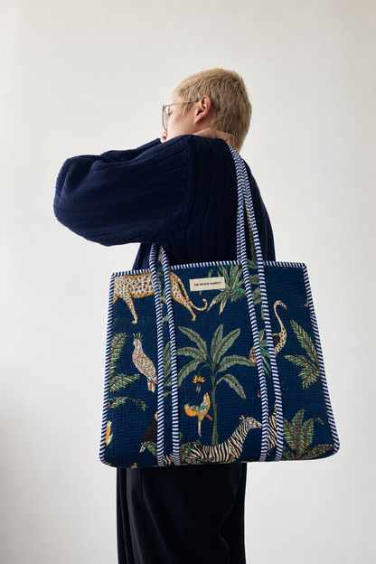 African Safari - Blue Tote