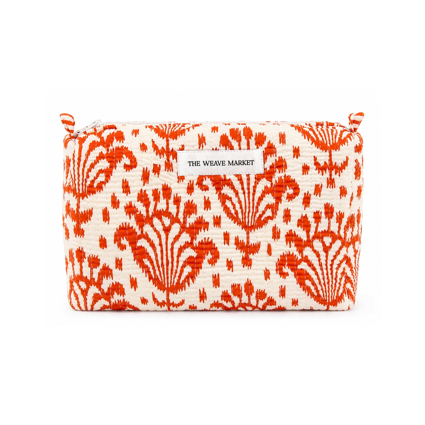 Orange Floral Makeup pouch