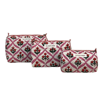 WILDFLOWER - PINK POUCH ( Set of 3 )