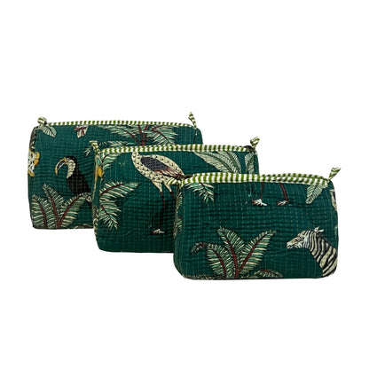 AFRICAN SAFARI - GREEN POUCH (Set of 3)