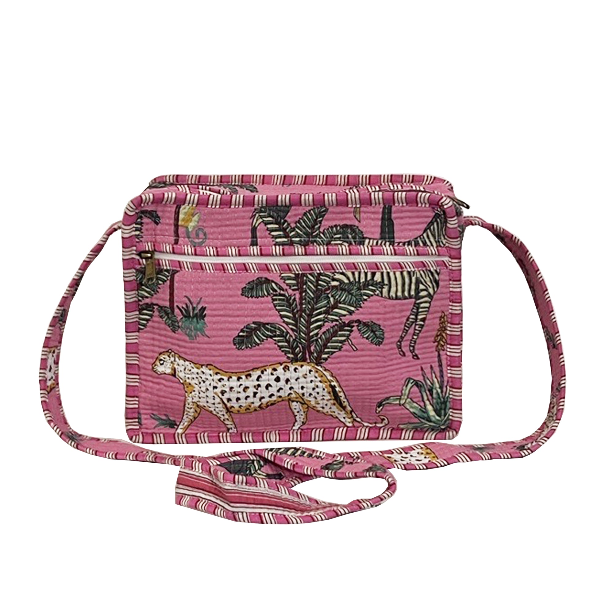 Pink Animal Print Sling Bag