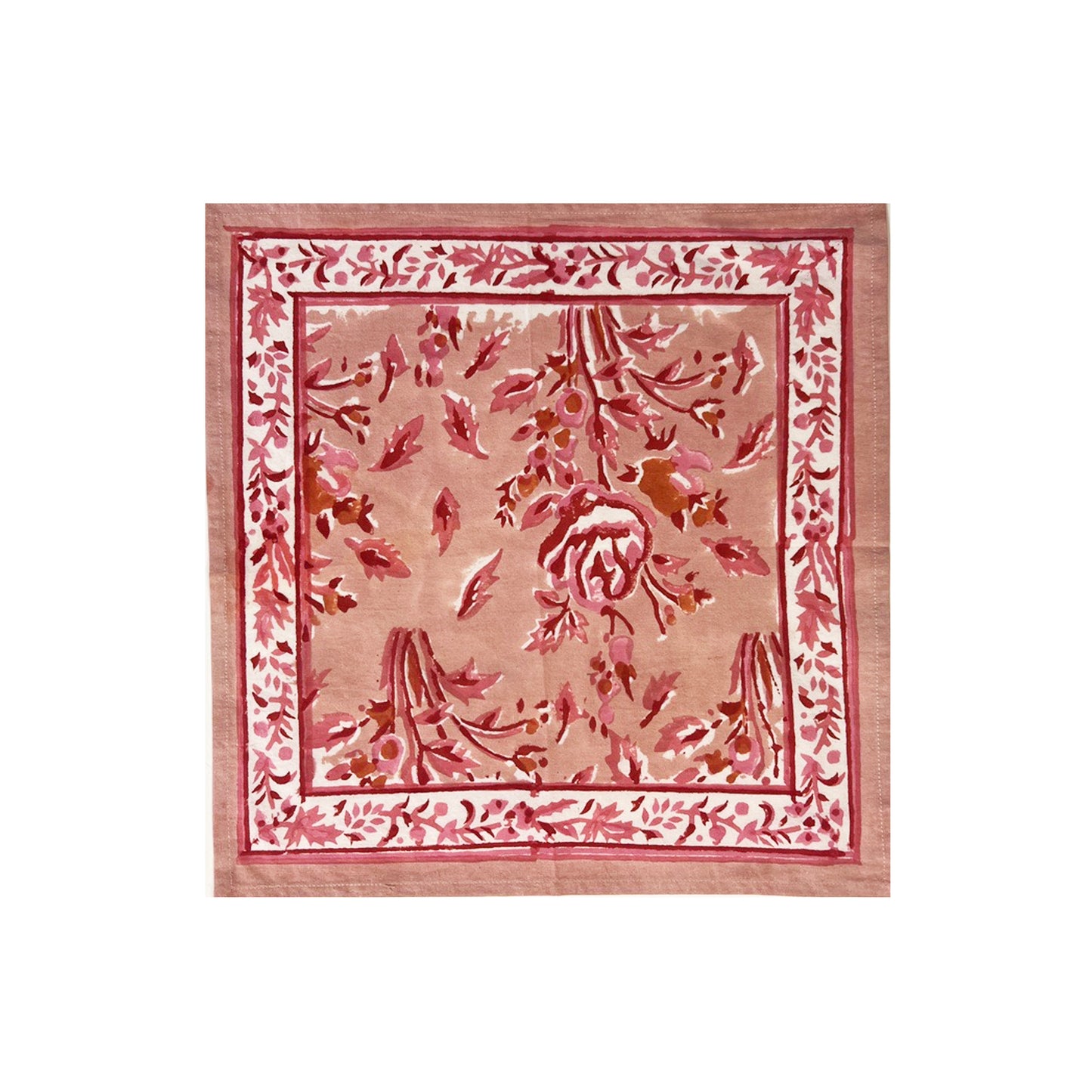 Pink Floral Cotton Napkin