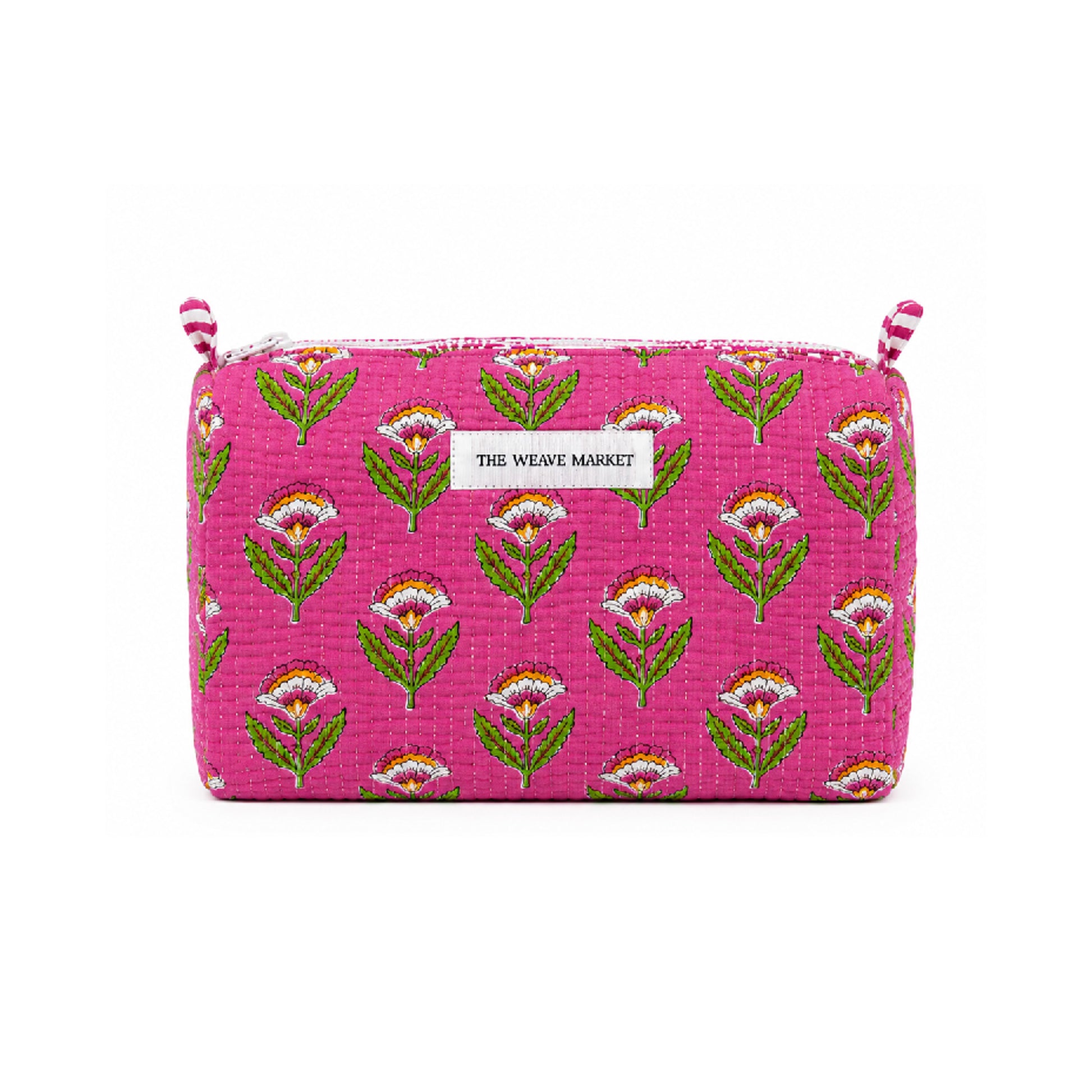 Pink Floral Makeup Pouch