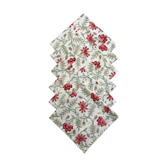 Pink Flower Napkin Set