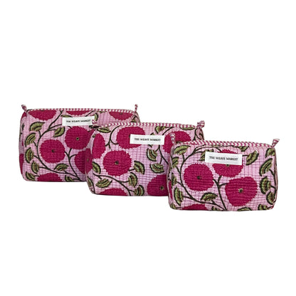 Pink Pouch Bag Set