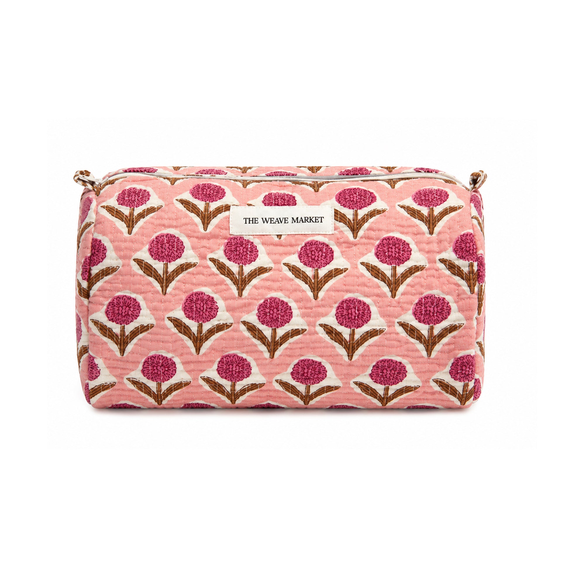 Pink Printed Cosmetic Pouch