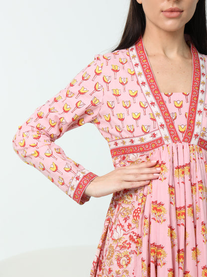 Printed Full Sleeves Frock