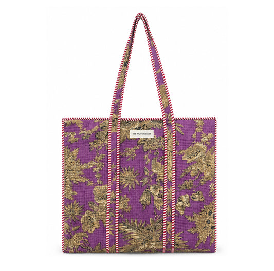 Purple Designer Tote Bag