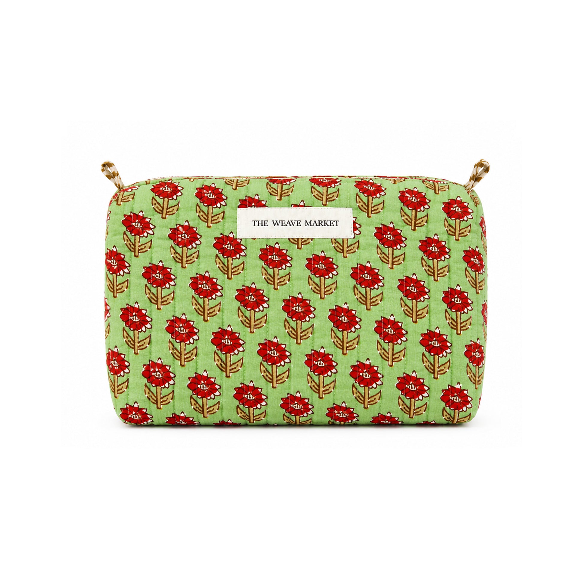 Red Floral Print Pouch Bag