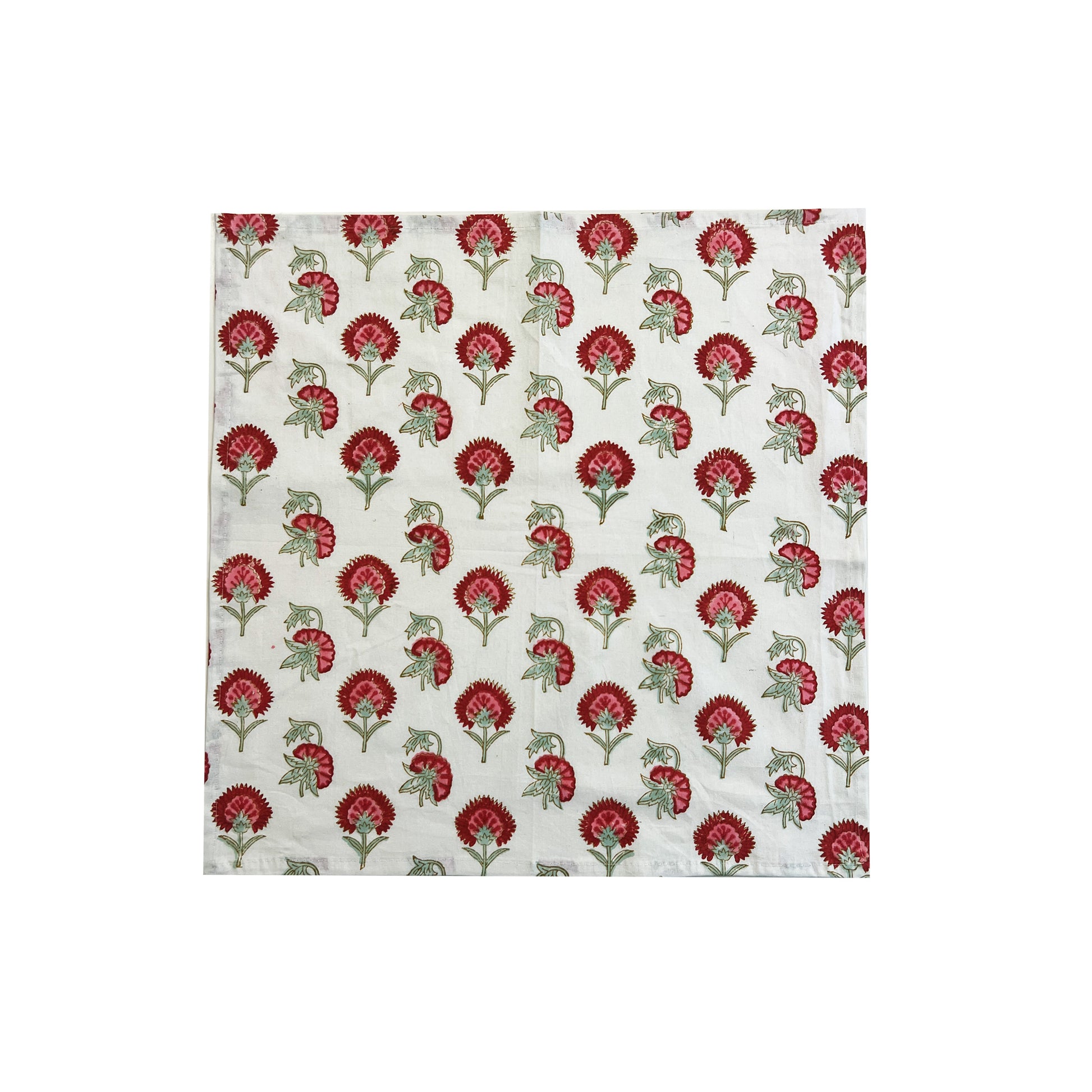 Red Flowers Printed Napkin