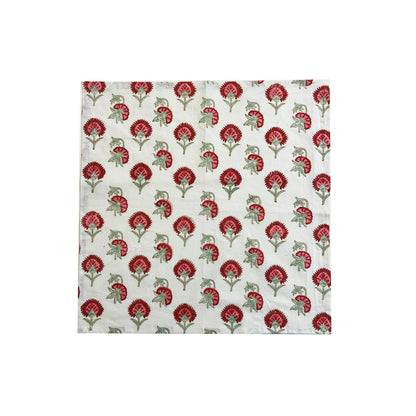 Red Flowers Printed Napkin