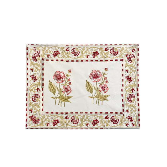 Red White Flower Placemats