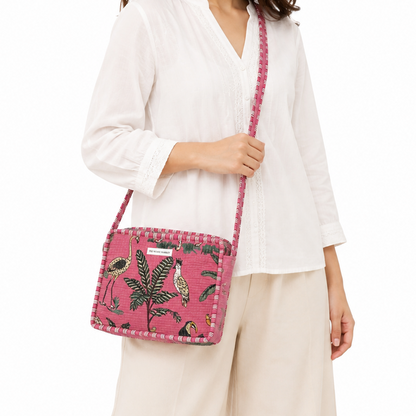 AFRICAN SAFARI - PINK SLING BAG