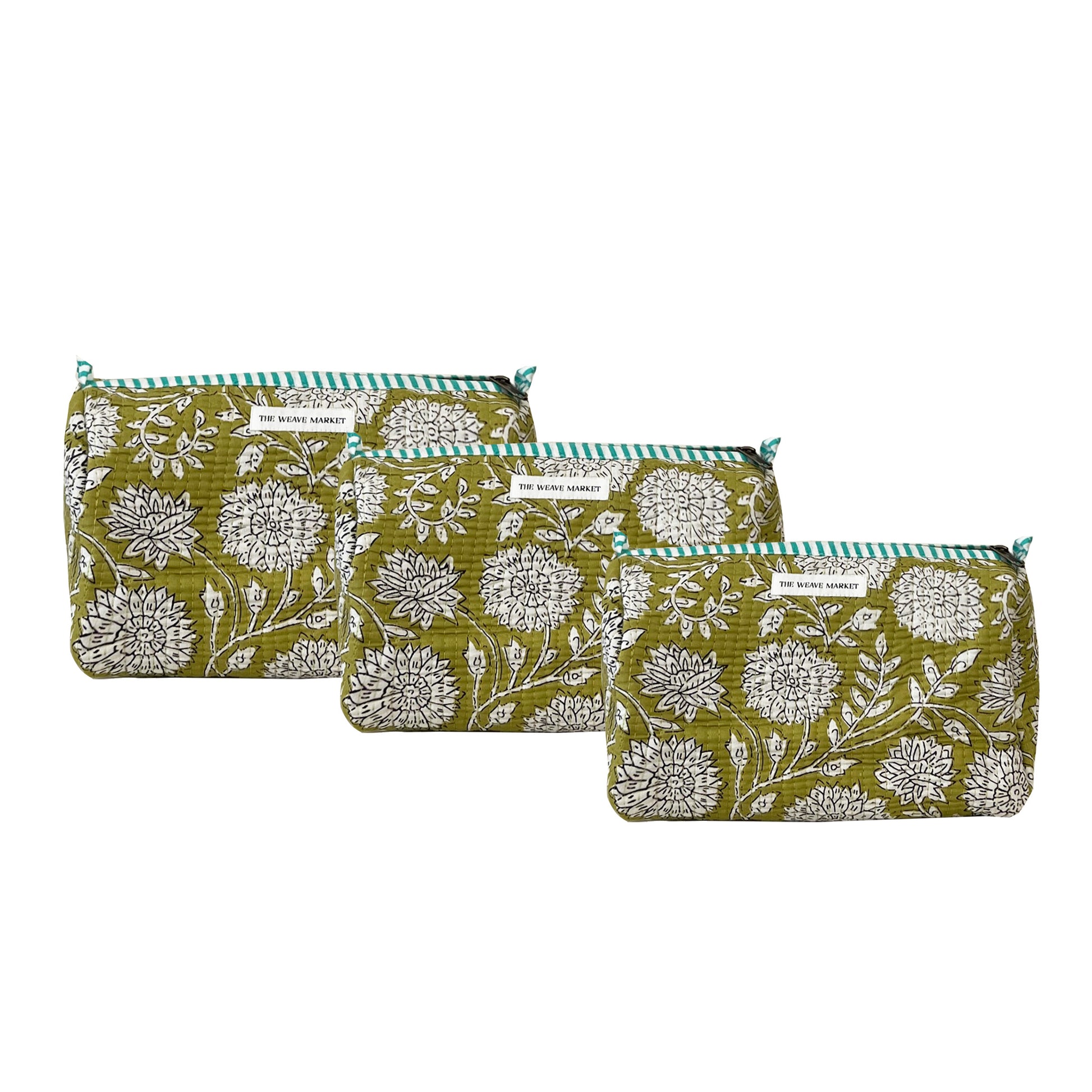 Set of 3 Green Pouches