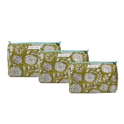 Set of 3 Green Pouches