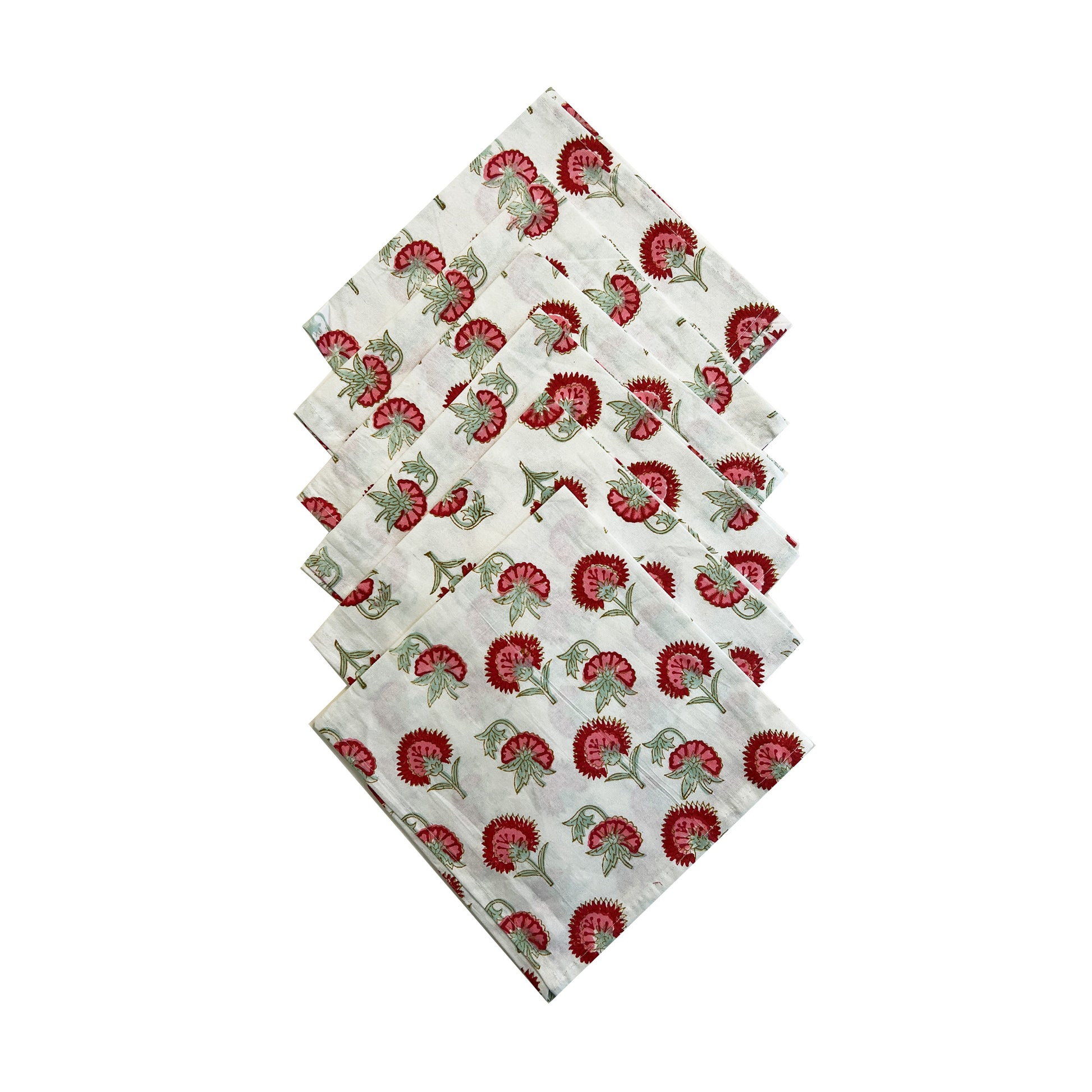 Set of 6 Floral Napkins