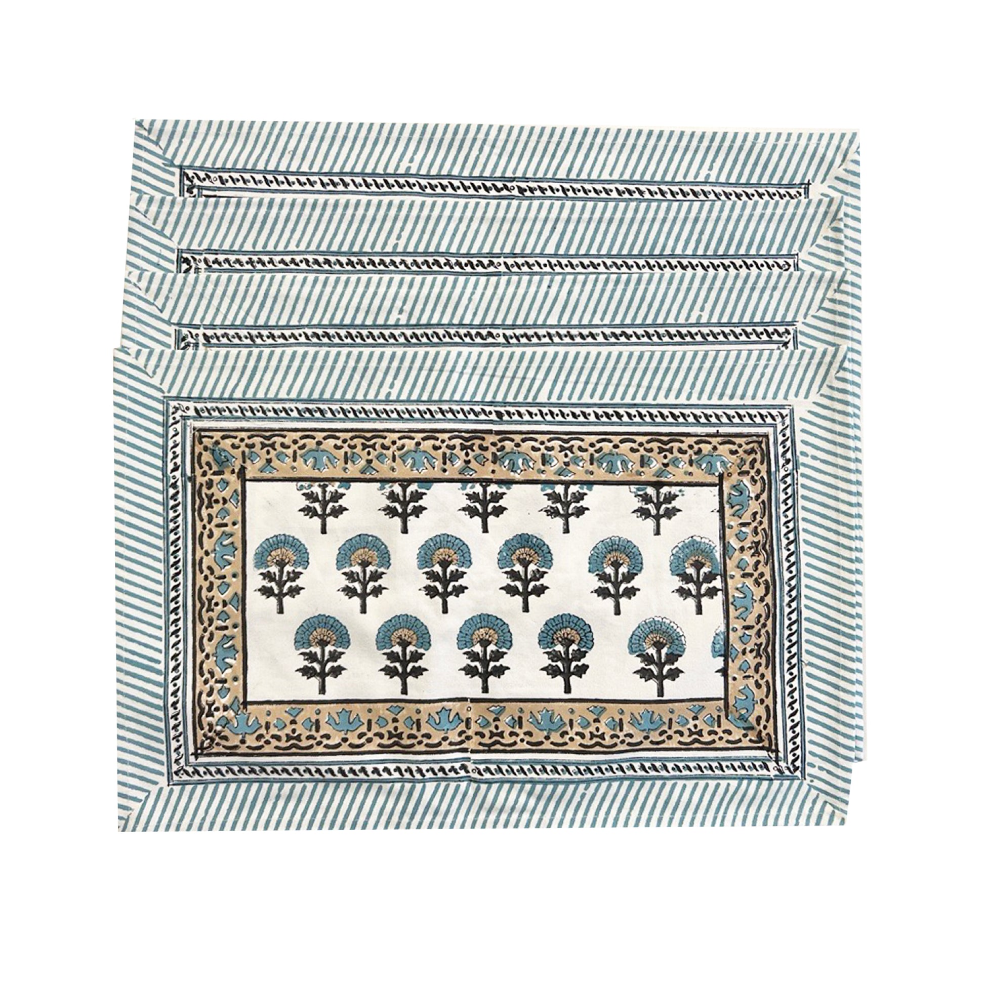 Set of Block Printed Placemats