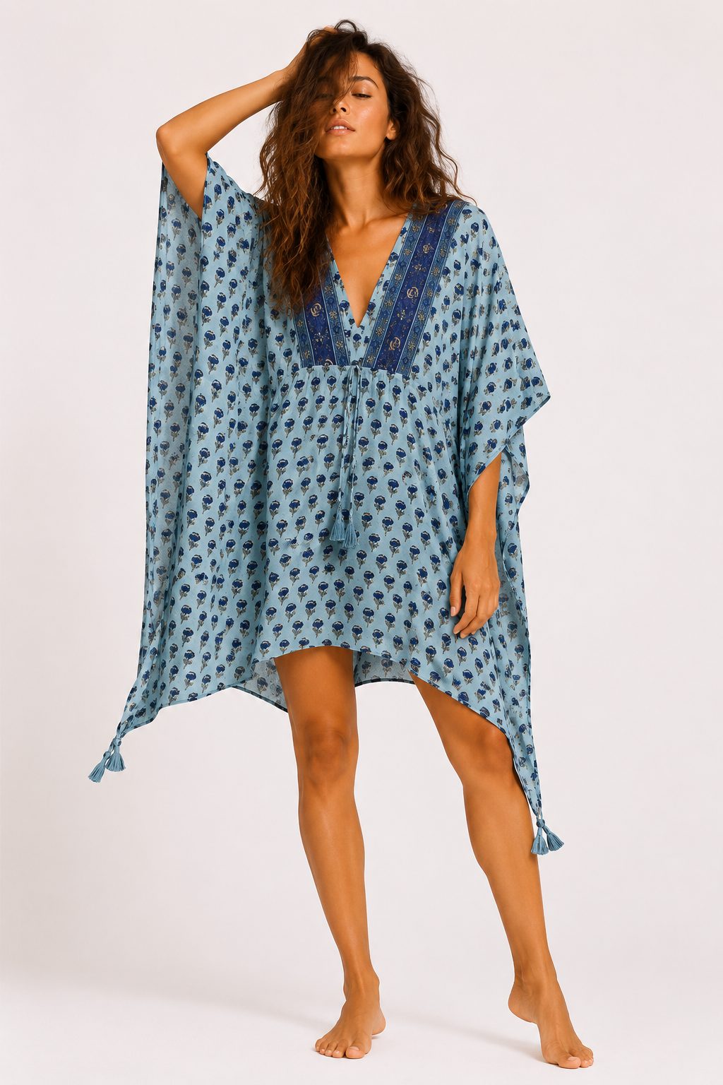 Sky Blue Summer Kaftan