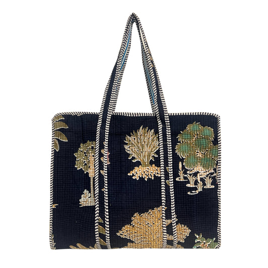 TWILIGHT BOTANICA - BLACK TOTE