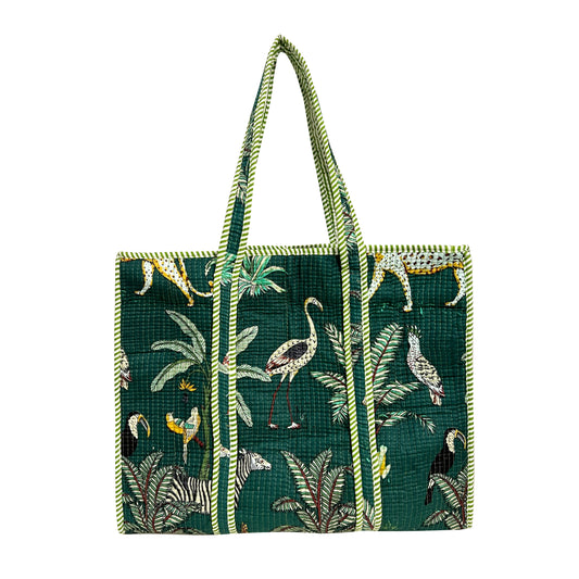 AFRICAN SAFARI - GREEN TOTE