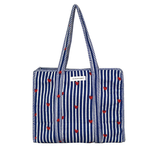 HEARTSY- BLUE TOTE