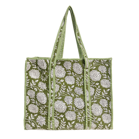 FLORA FOLK - GREEN TOTE