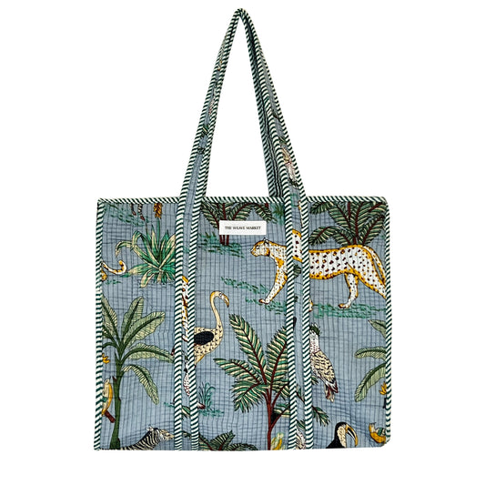 AFRICAN SAFARI - GREY TOTE