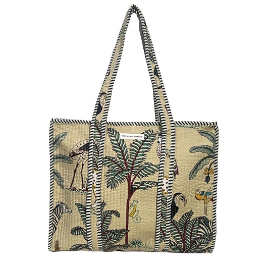 AFRICAN SAFARI-BEIGE TOTE BAG