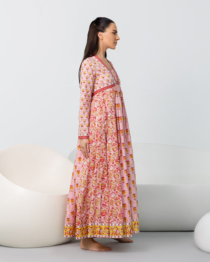 Laleh Pink Floral Maxi Dress