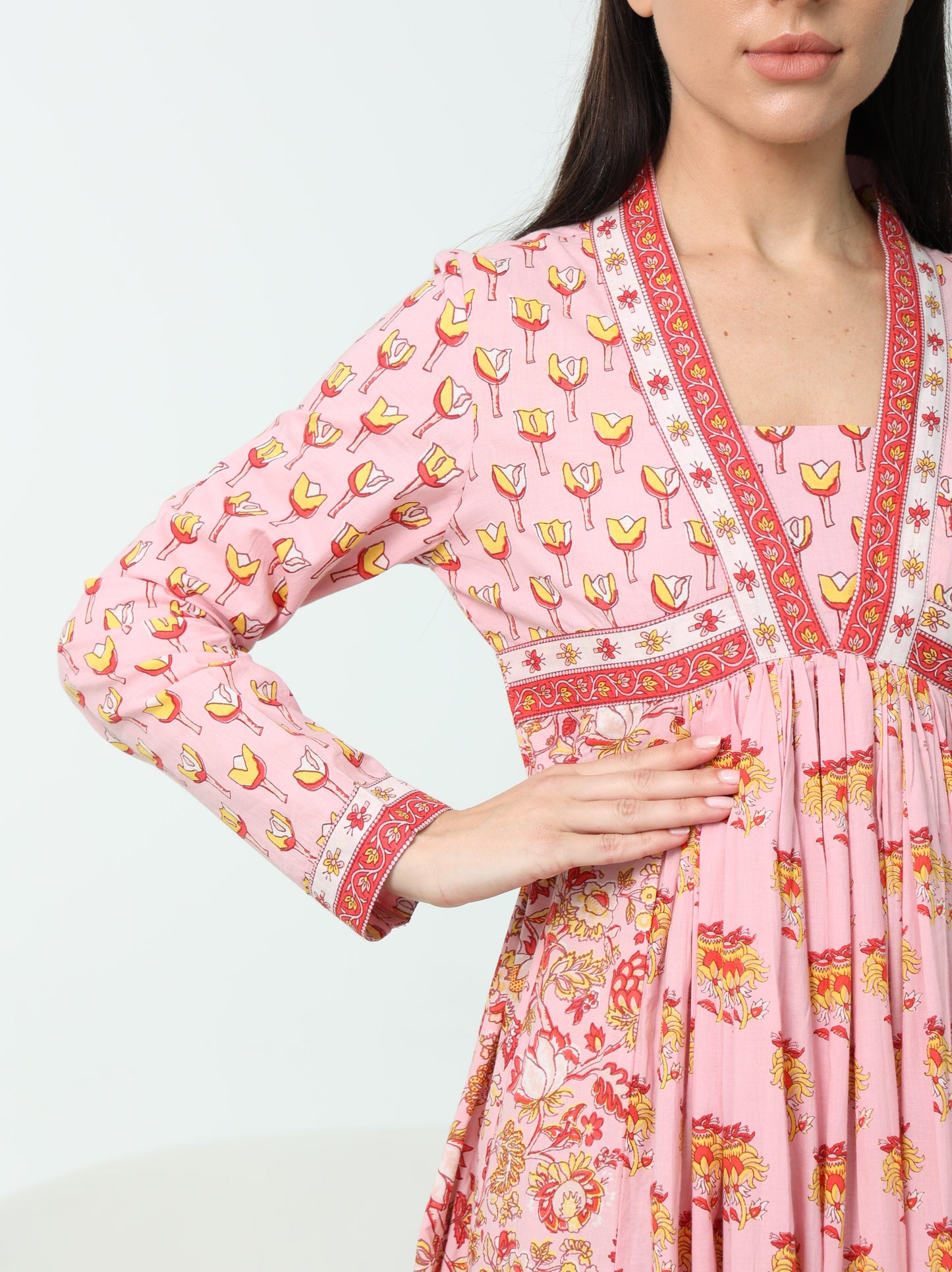 Laleh Pink Floral Maxi Dress