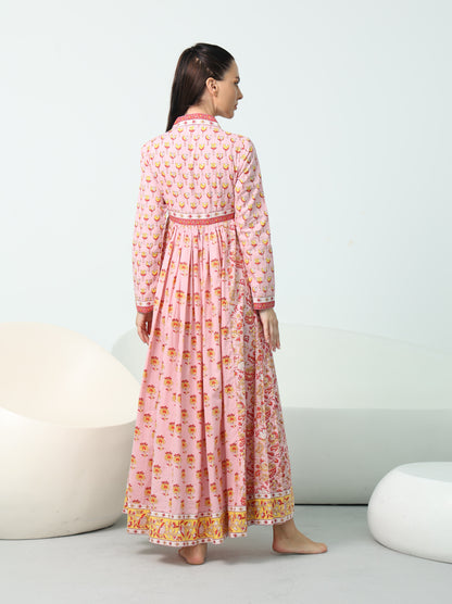 Laleh Pink Floral Maxi Dress