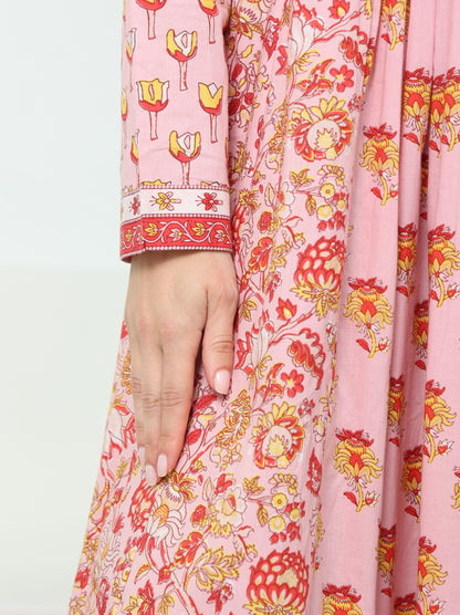 Laleh Pink Floral Maxi Dress