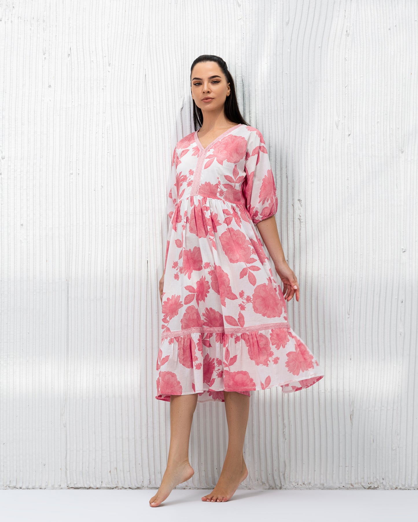 Camellia Floral Pink Dress