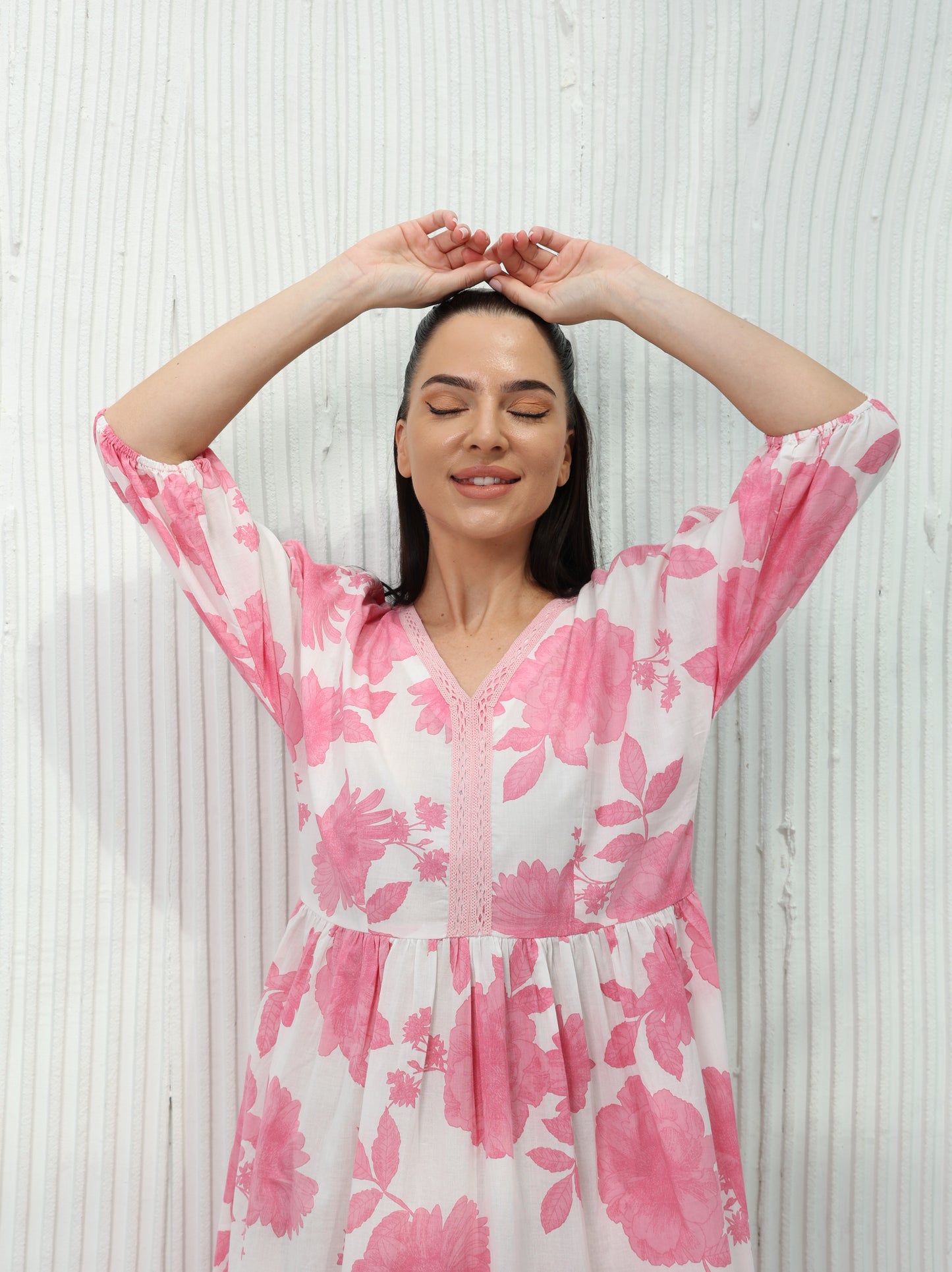 Camellia Floral Pink Dress