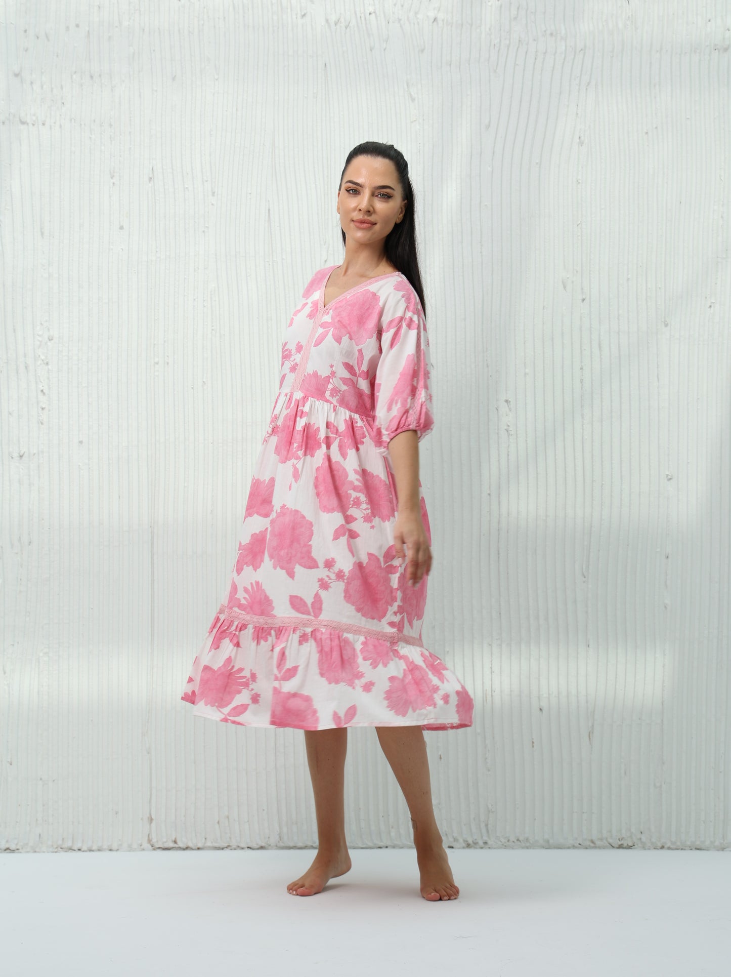 Camellia Floral Pink Dress