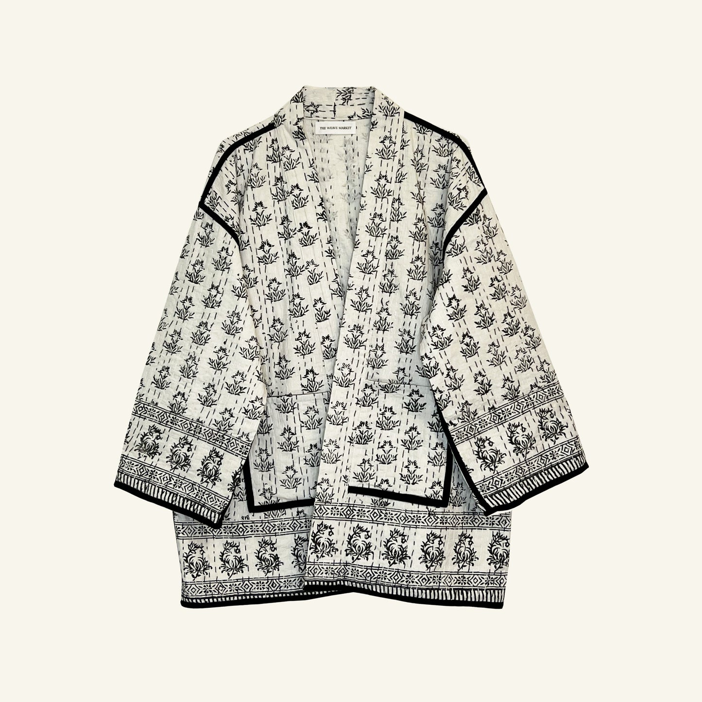 White & Black Cotton Jacket