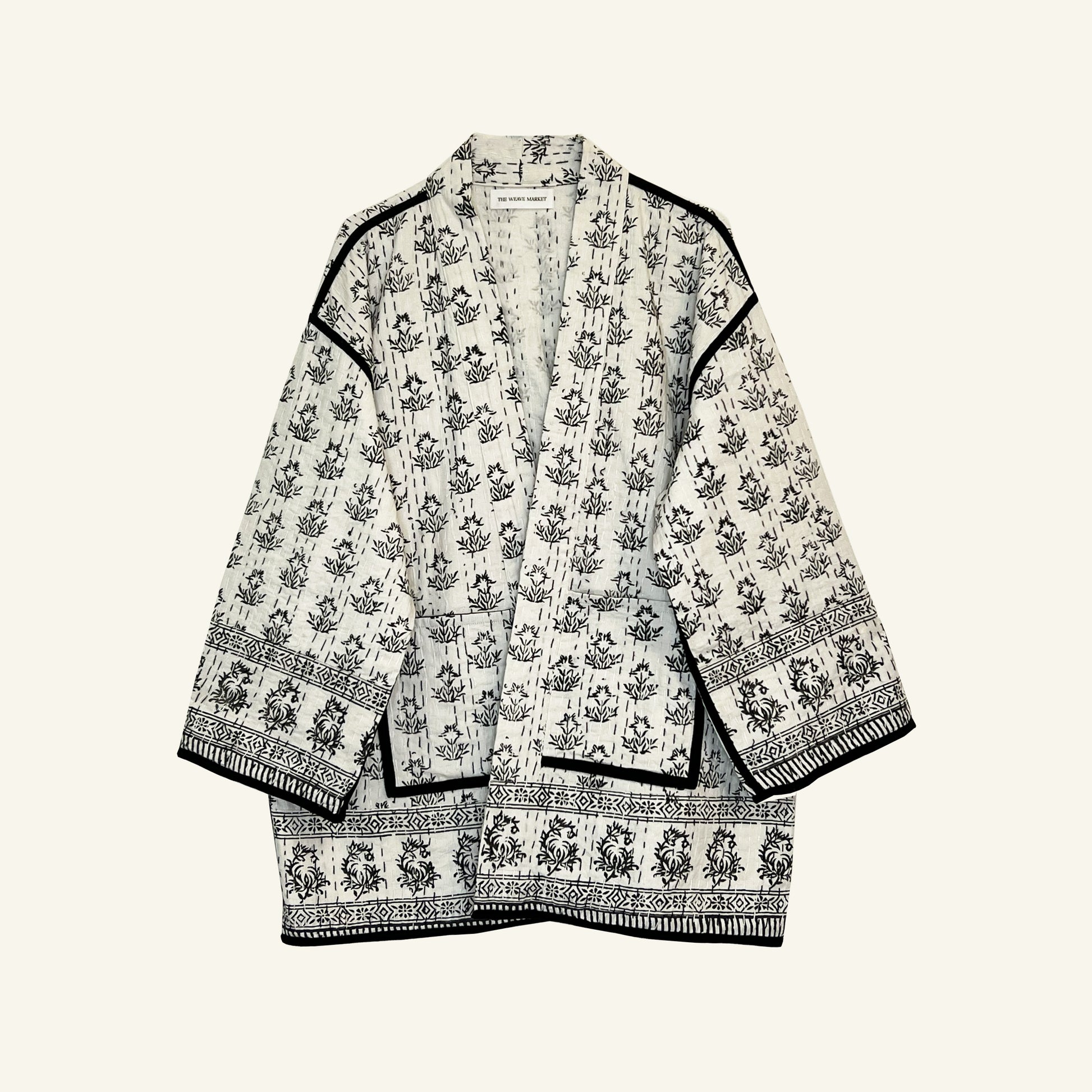 White & Black Cotton Jacket