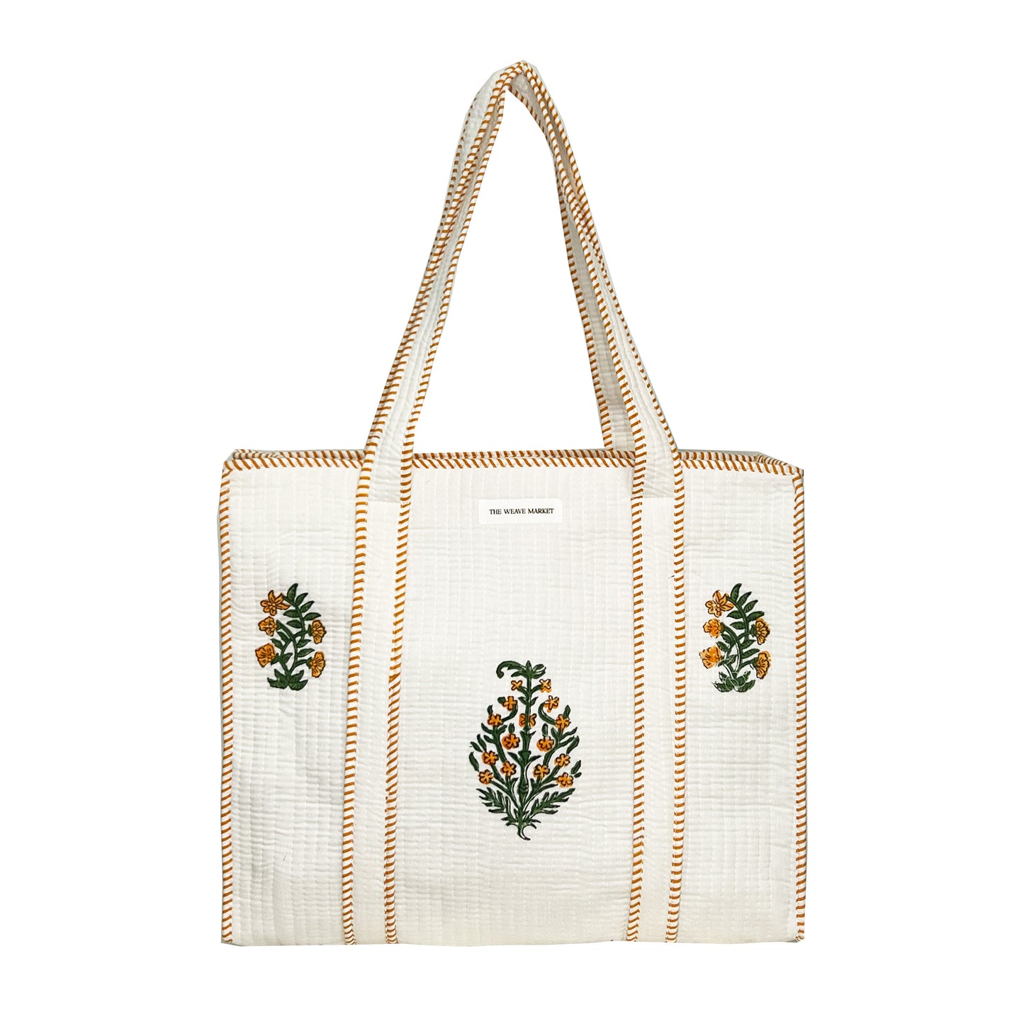 White Floral Tote Bag