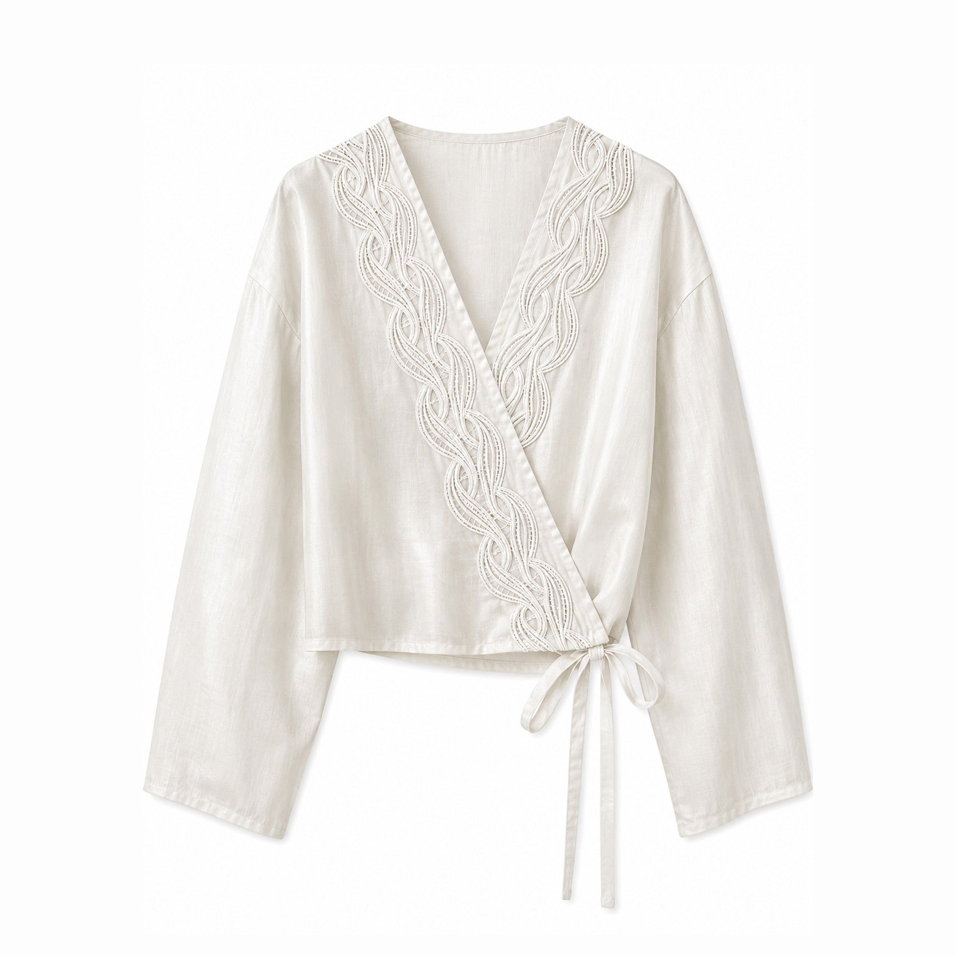 White Pearl Linen Jacket
