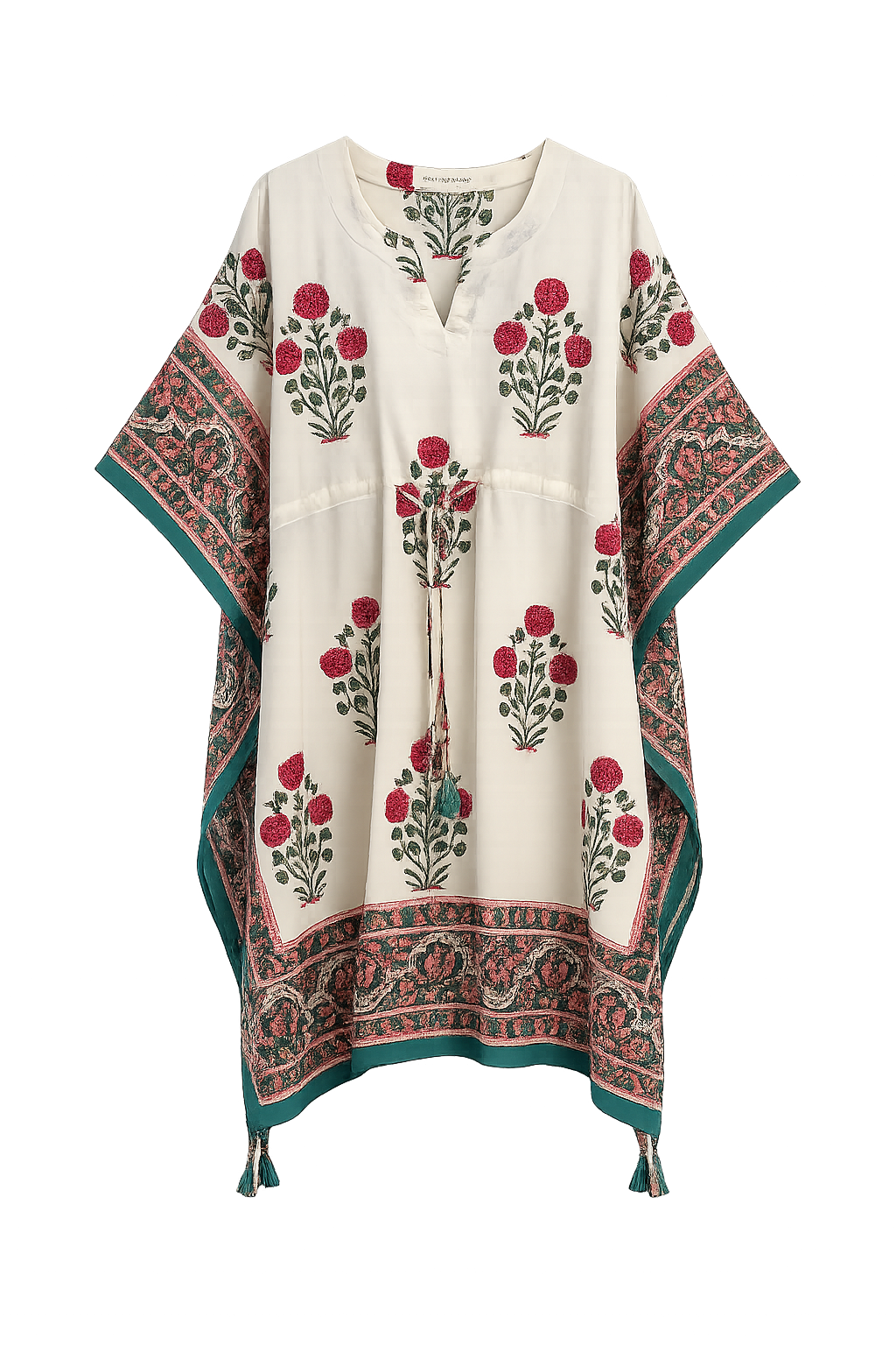 White Summer Kaftan Dress