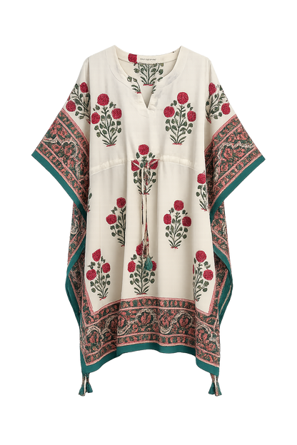 White Summer Kaftan Dress