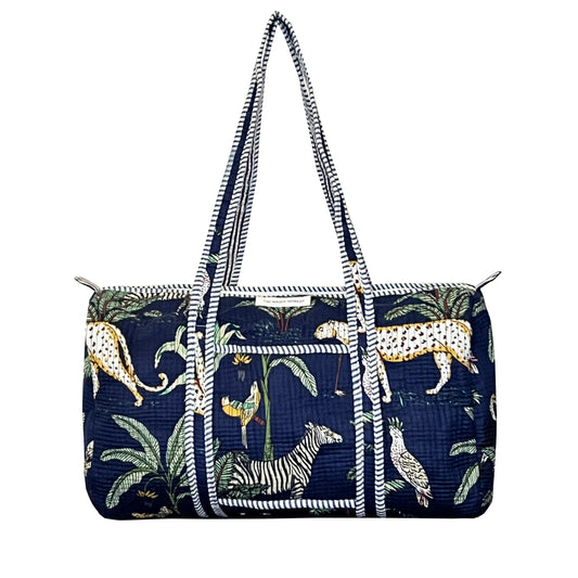 AFRICAN SAFARI - BLUE DUFFLE BAG