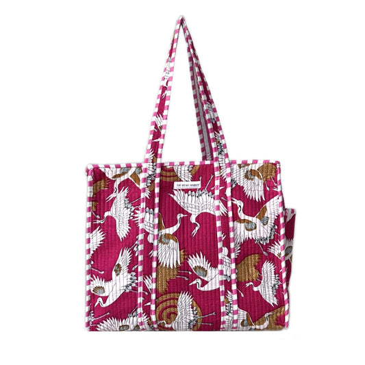 Flying Swan - Pink Tote Bag